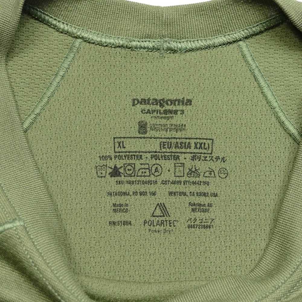 Patagonia Green Long Sleeve shirt polartec capile… - image 4