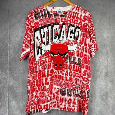 90s Chicago Bulls AOP Vintage Tee - image 1