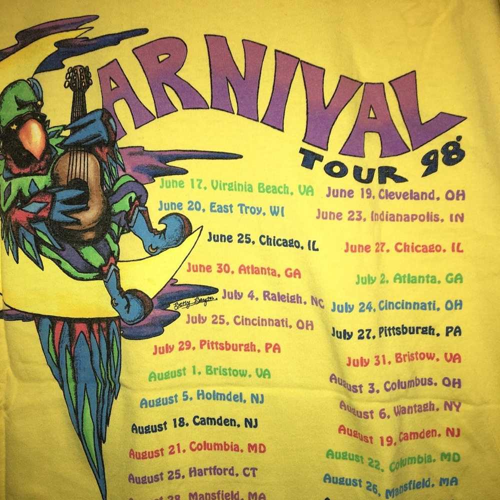 Vintage Jimmy Buffett 98 Carnival Tour T - image 4