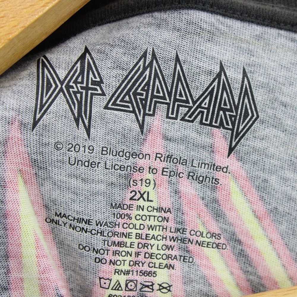 Def Leppard Shirt Mens Black All Over Print Logo … - image 6