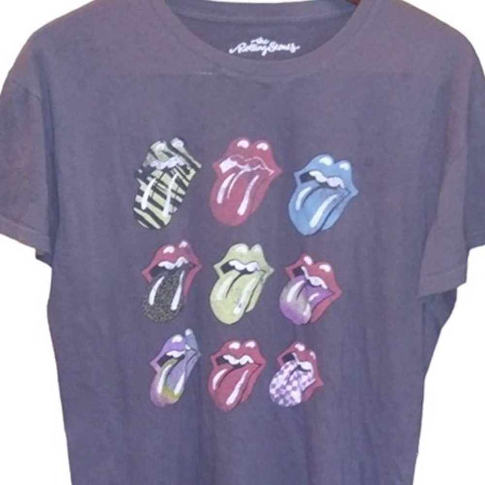 The Rolling Stones "tongue and lips" Gray Hot Lip… - image 1