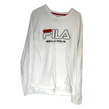 Vintage 90s Fila Sport Usa White Sweatshirt Women Size Medium Fila