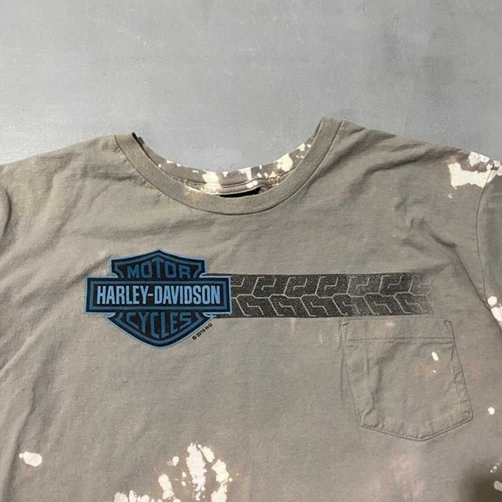 Harley Davidson Shirt Mens Size 2xl Gray bleached… - image 4