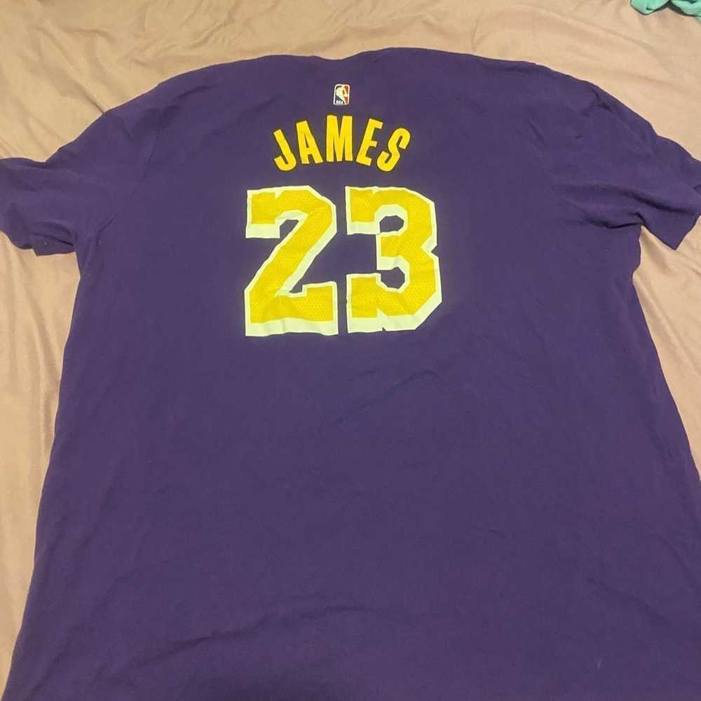 Nike Los Angeles Lakers Lebron James size 2XL Shi… - image 4