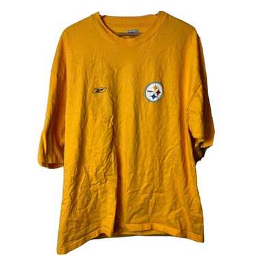 Reebok Pittsburg Steelers Yellow Gold T-Shirt Men… - image 1