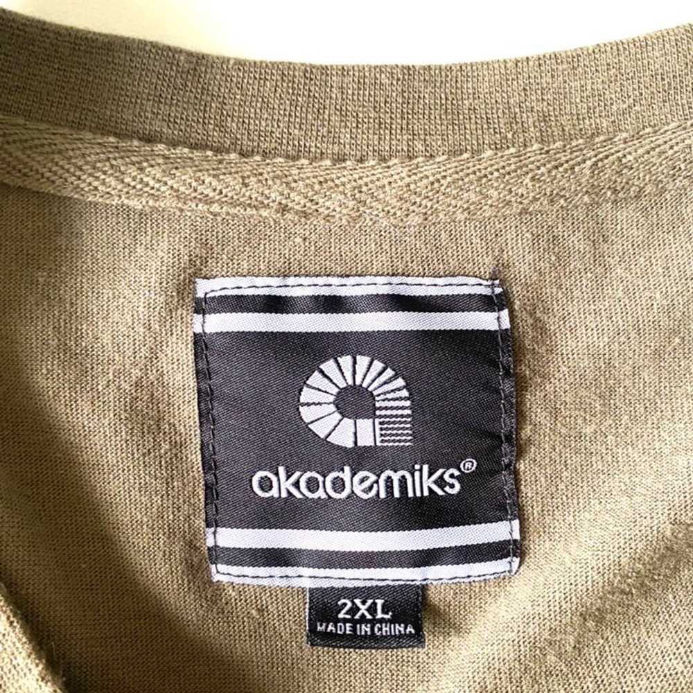 Mens Akademiks 2XL Zip-Pocket Tan/Black Shirt - image 5