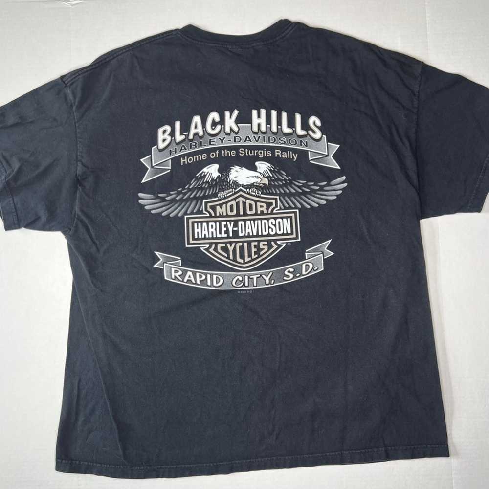 Harley Davison Crew Neck shirt sleeve T Shirt Siz… - image 2