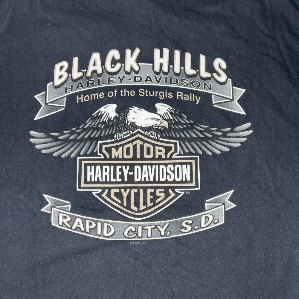Harley Davison Crew Neck shirt sleeve T Shirt Siz… - image 6