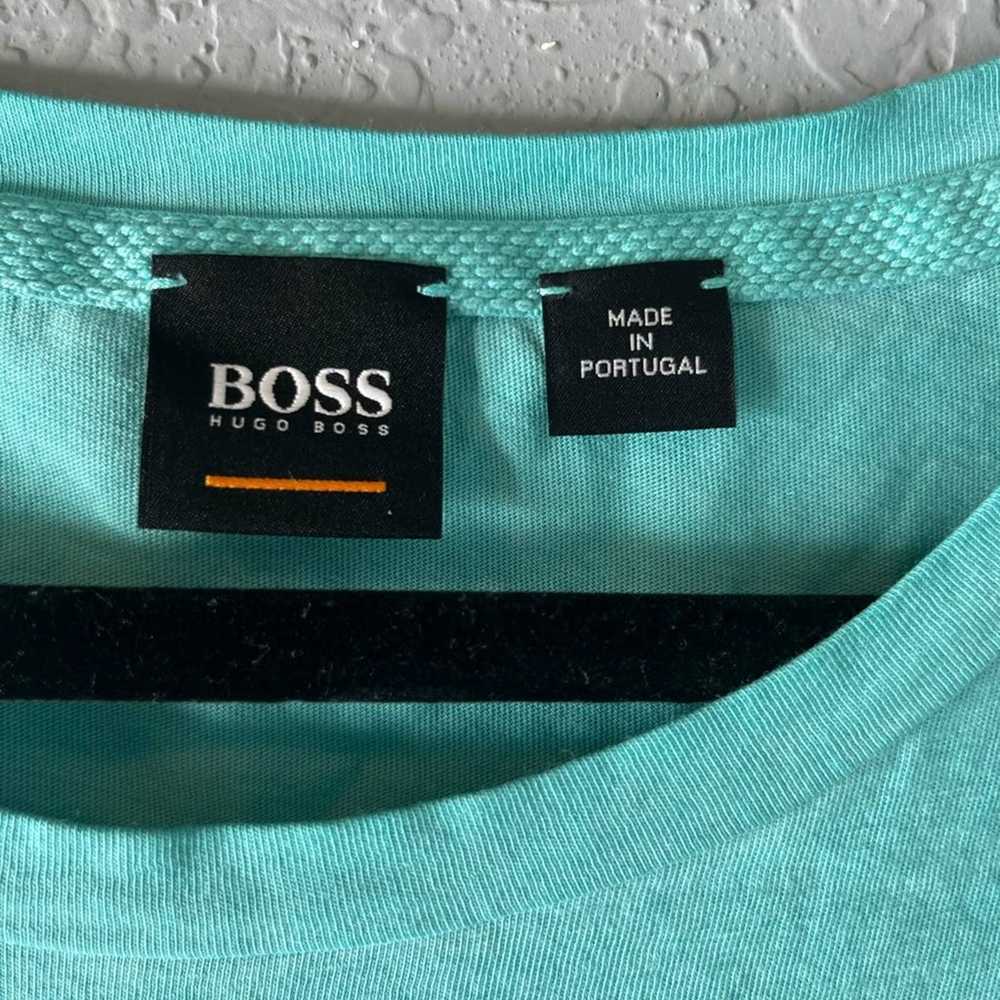 Hugo Boss men’s Aqua blue soft crewneck T-Shirt s… - image 3