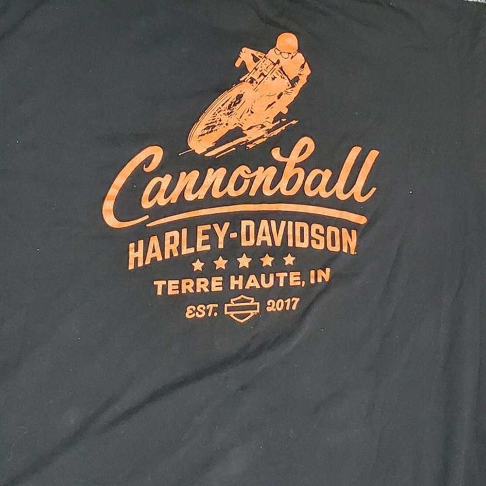 Harley-Davidson Cannonball Terre Haute IN 2017 T-… - image 3