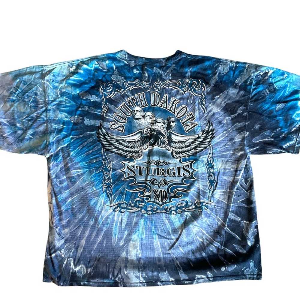 Vintage Tie Dye Sturgis Biker T Shirt South Dakot… - image 1