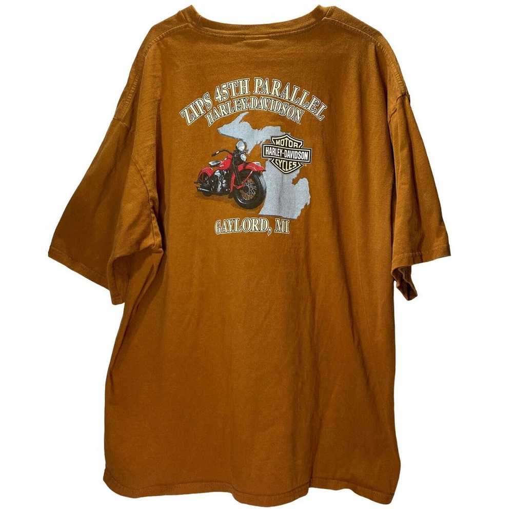 Harley Davidson Gaylord MI Mens 3XL Harley Orange… - image 2