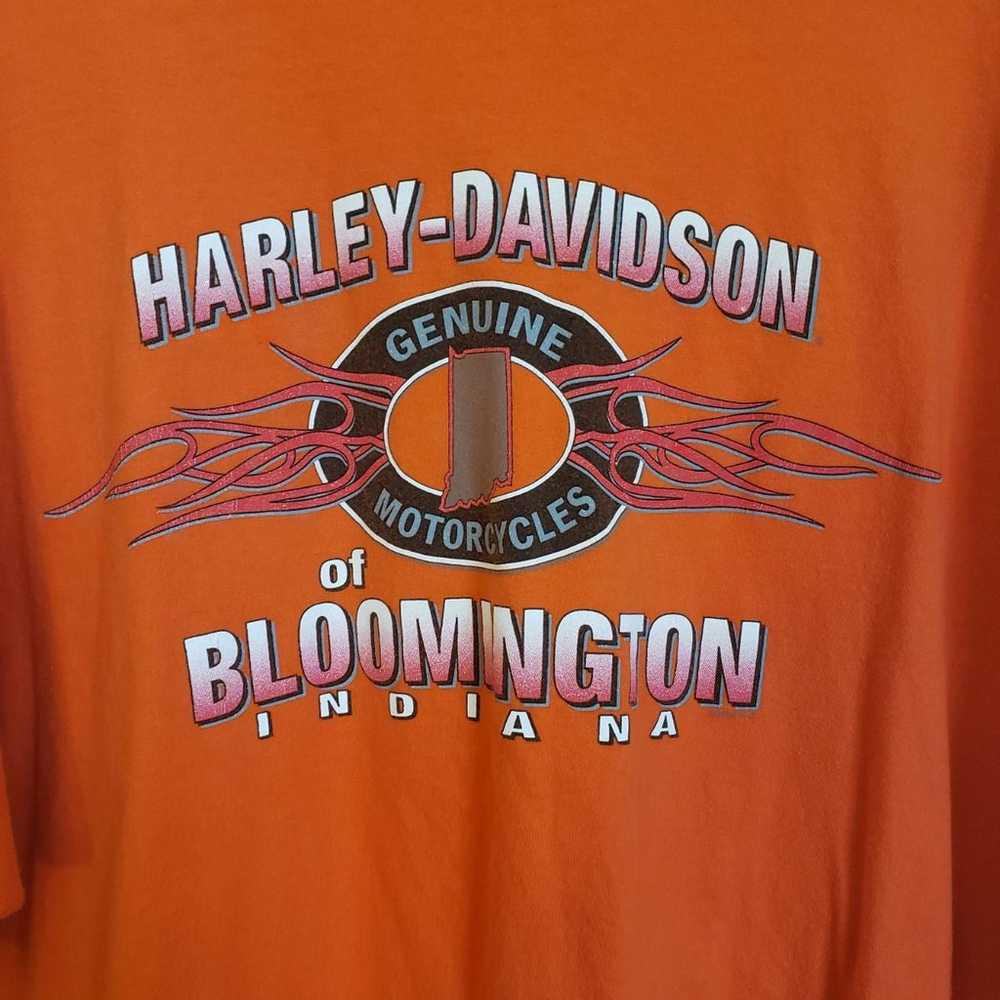 HARLEY-DAVIDSON men's orange t-shirt Bloomington … - image 2