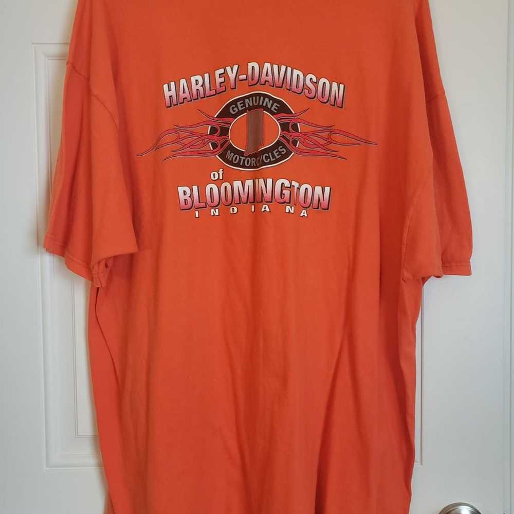 HARLEY-DAVIDSON men's orange t-shirt Bloomington … - image 4