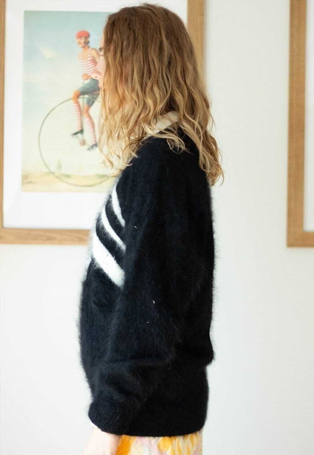 Black soft fluffy knitted jumper - image 4