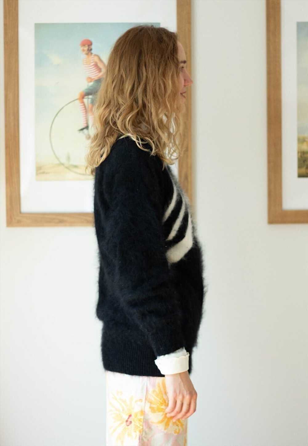 Black soft fluffy knitted jumper - image 5