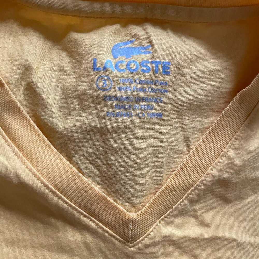 Lacoste T Shirt Sz 3 - image 3
