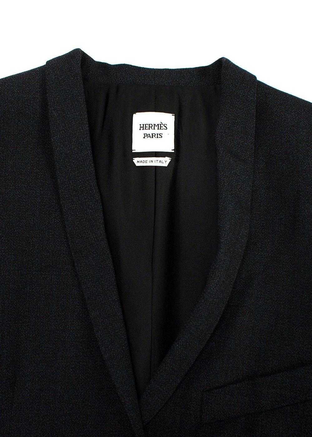 Managed by hewi Hermes Dark Grey Virgin Wool Sing… - image 3