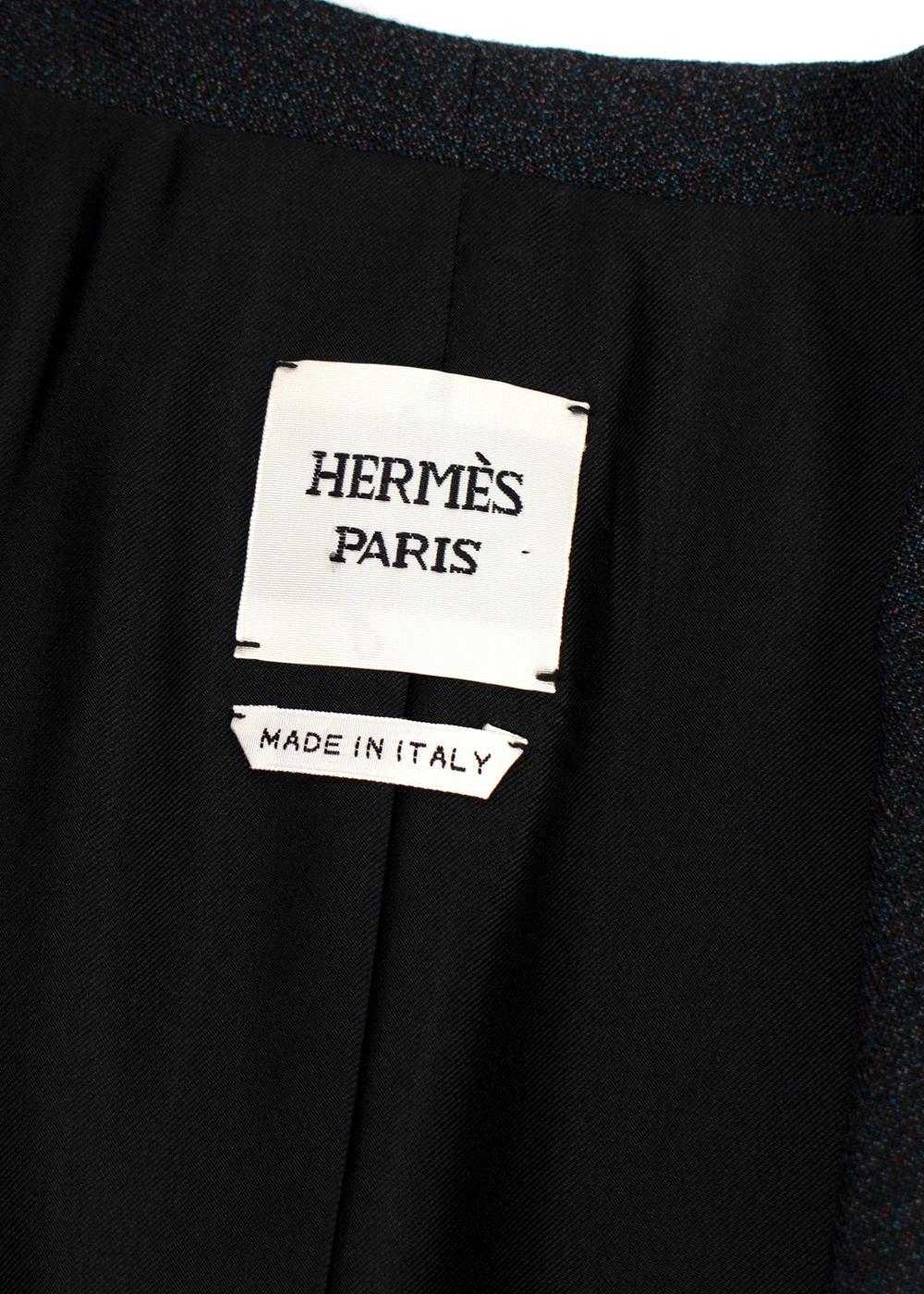 Managed by hewi Hermes Dark Grey Virgin Wool Sing… - image 6