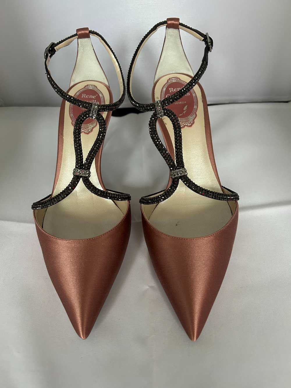 Product Details Rene Caovilla Pink Satin Heels - image 2