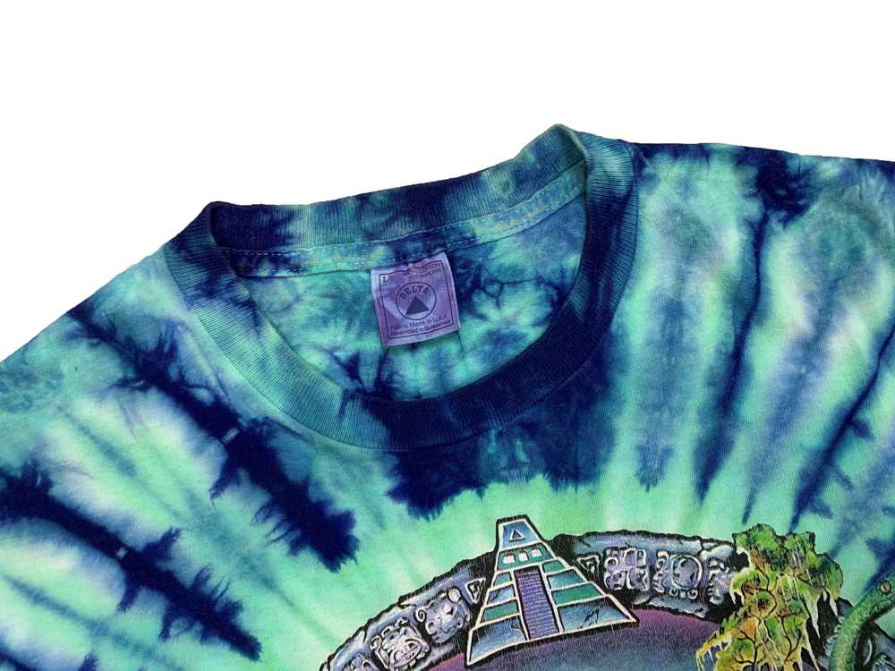 VTG 90s Psychedelic T Shirt Tie Dye L Dubois 1991… - image 3