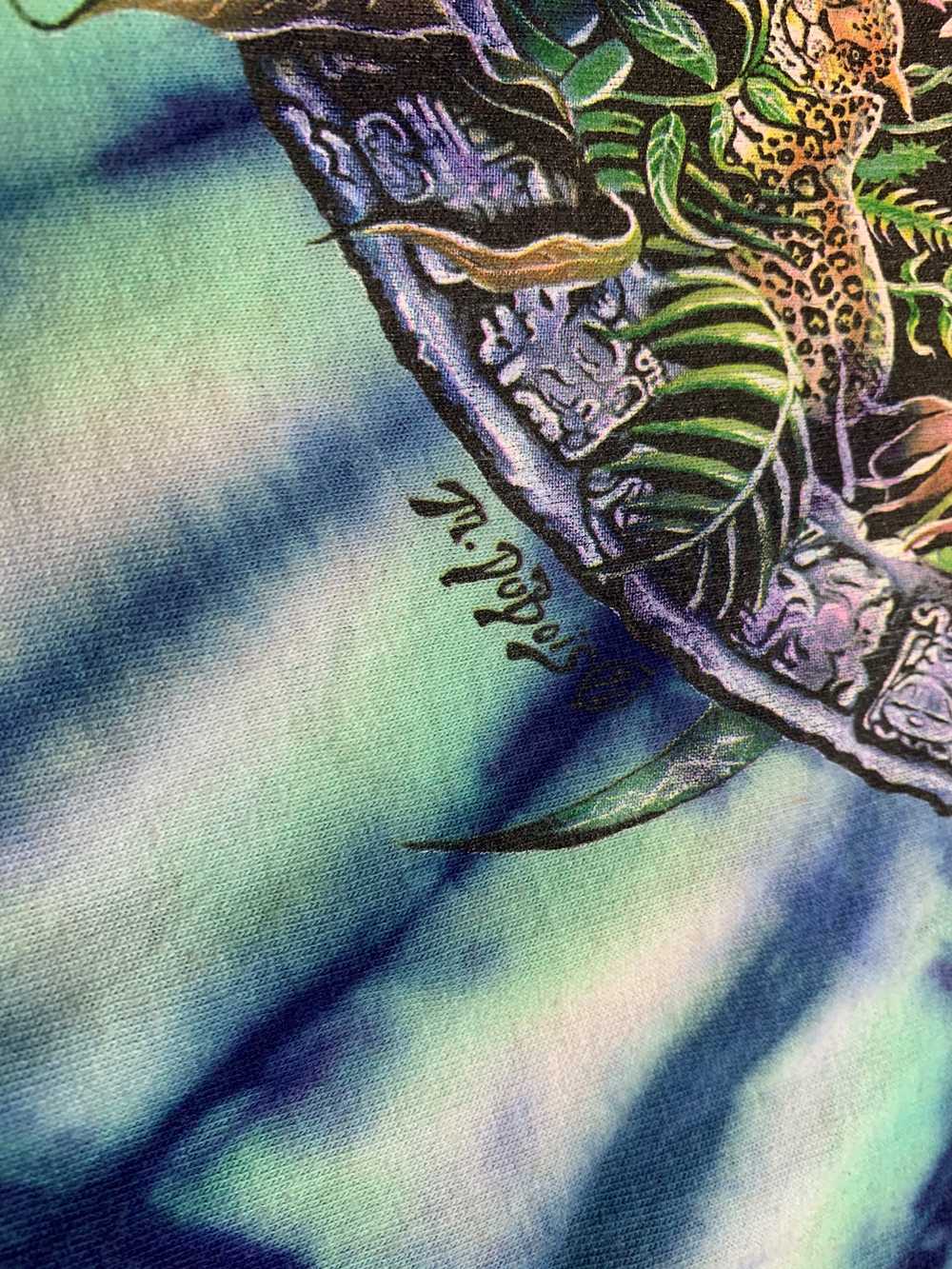 VTG 90s Psychedelic T Shirt Tie Dye L Dubois 1991… - image 4