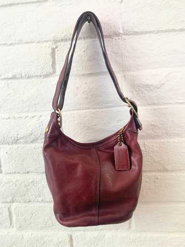 COACH MADISON RED Burgundy Gathered Twist Phoebe Leather Satchel Handbag  Purse £63.31 - PicClick UK