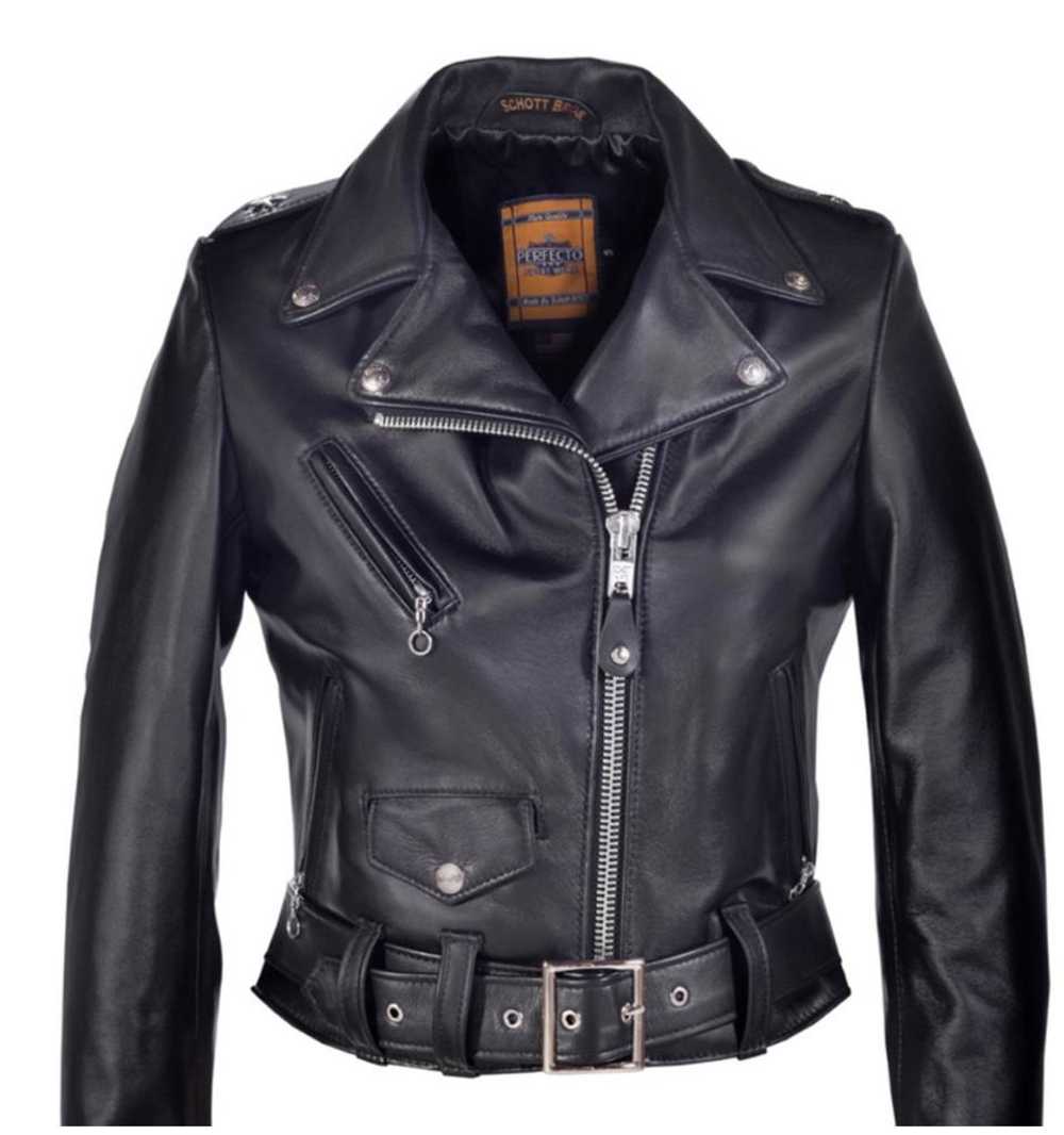 Schott NYC Perfecto leather motorcycle jacket (M)… - image 4
