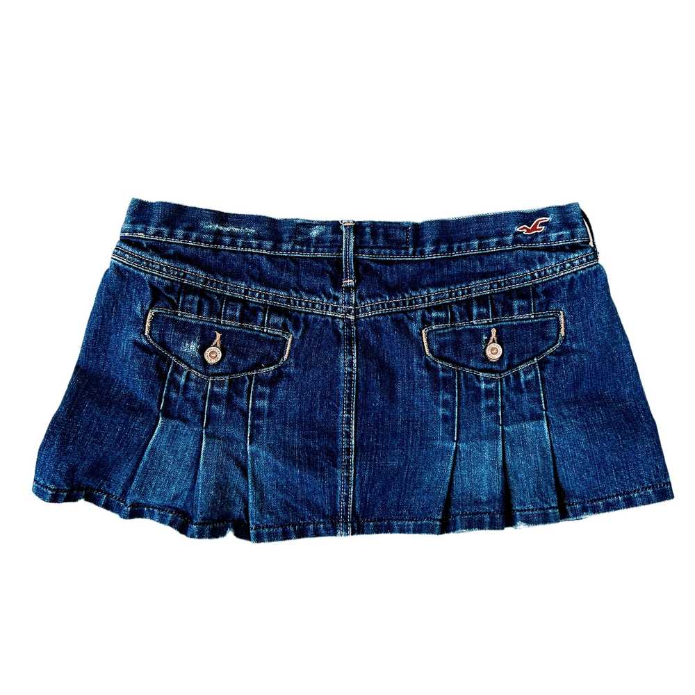 Early 2000s Pleated Denim Mini Skirt (XS) - image 3