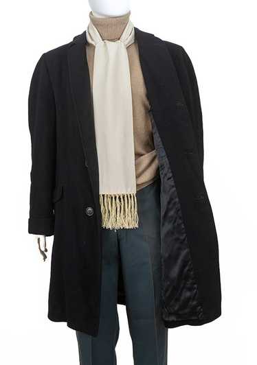 1960s Black Cashmere Overcoat