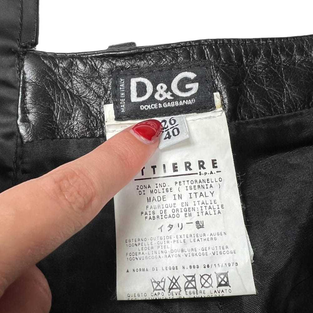D&G Leather straight pants - image 3