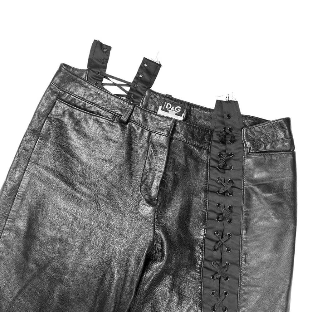 D&G Leather straight pants - image 6