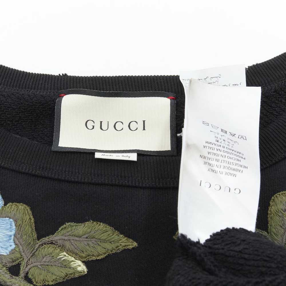 Gucci GUCCI blue floral embroidered vintage logo … - image 8