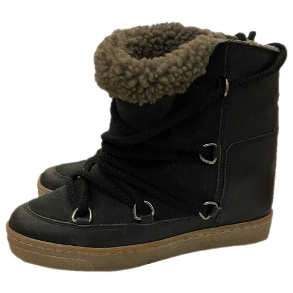 Isabel Marant Nowles leather snow boots - image 1