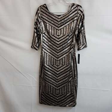 RM Richards Geo-Sequin Sheath Dress Size 12 Petite - image 1