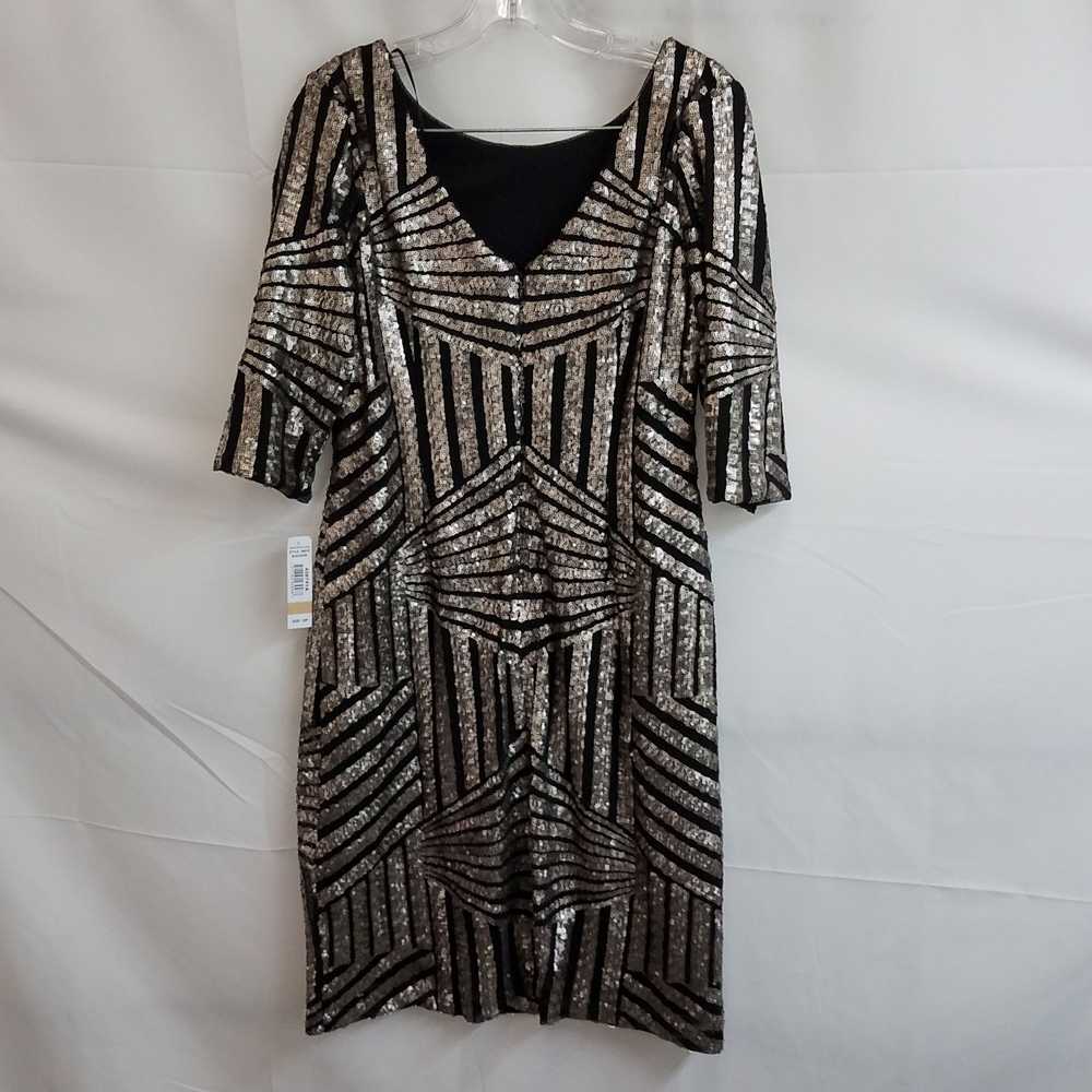 RM Richards Geo-Sequin Sheath Dress Size 12 Petite - image 2