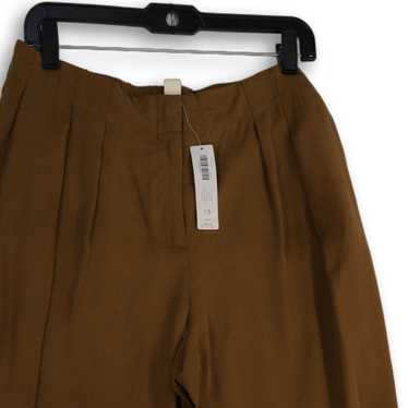 CHICO'S Women Pull on Ponte Ankle Pants Size 1.5 Brown 5 Pocket Rayon Nylon  NWT