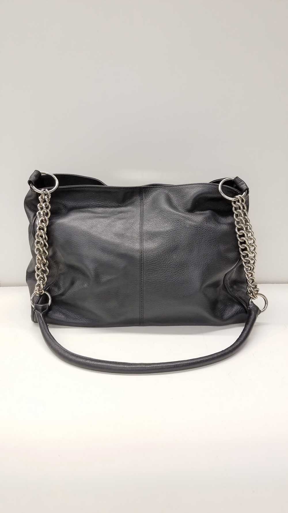 Christine Price Leather Pebbled Shoulder Bag Black - image 2