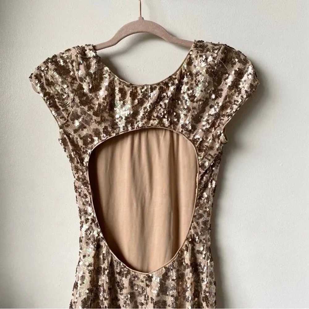 Dress The Population | Gold Sequin Dress S - image 6