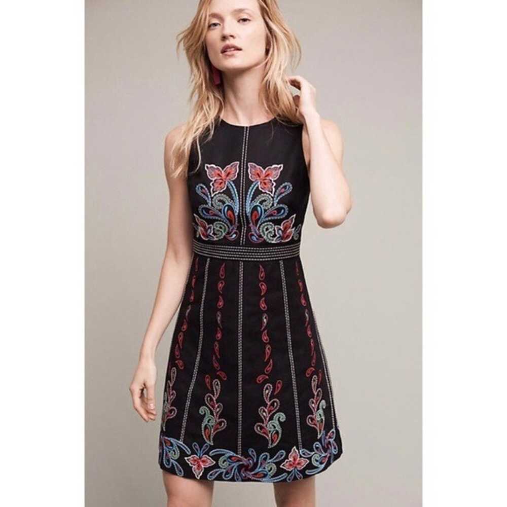 Anthropologie Maeve Chennai Embroidered Fit-n-Fla… - image 1