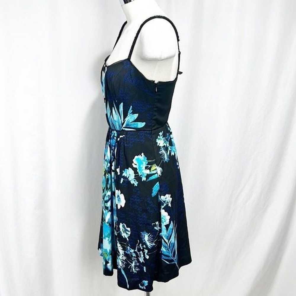 Whbm Blue Watercolor Spaghetti Strap Floral Fit &… - image 6