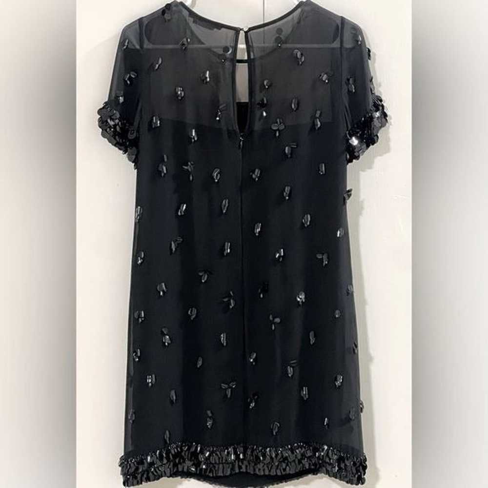 BCBGMaxAzria 100% silk black holiday party dress … - image 2