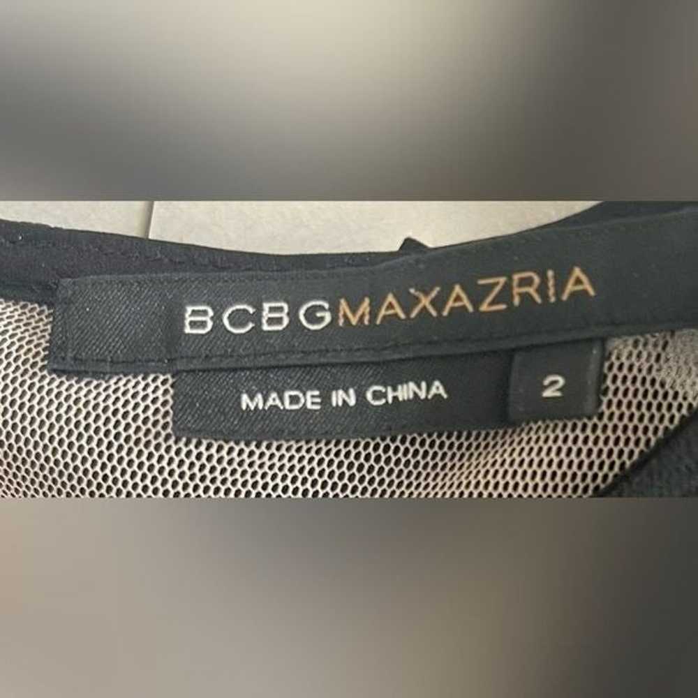 BCBGMaxAzria 100% silk black holiday party dress … - image 3