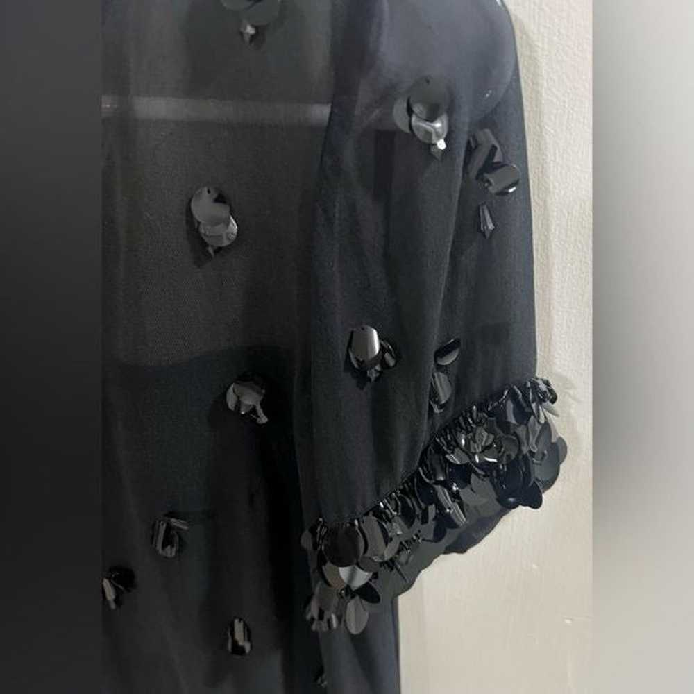 BCBGMaxAzria 100% silk black holiday party dress … - image 4