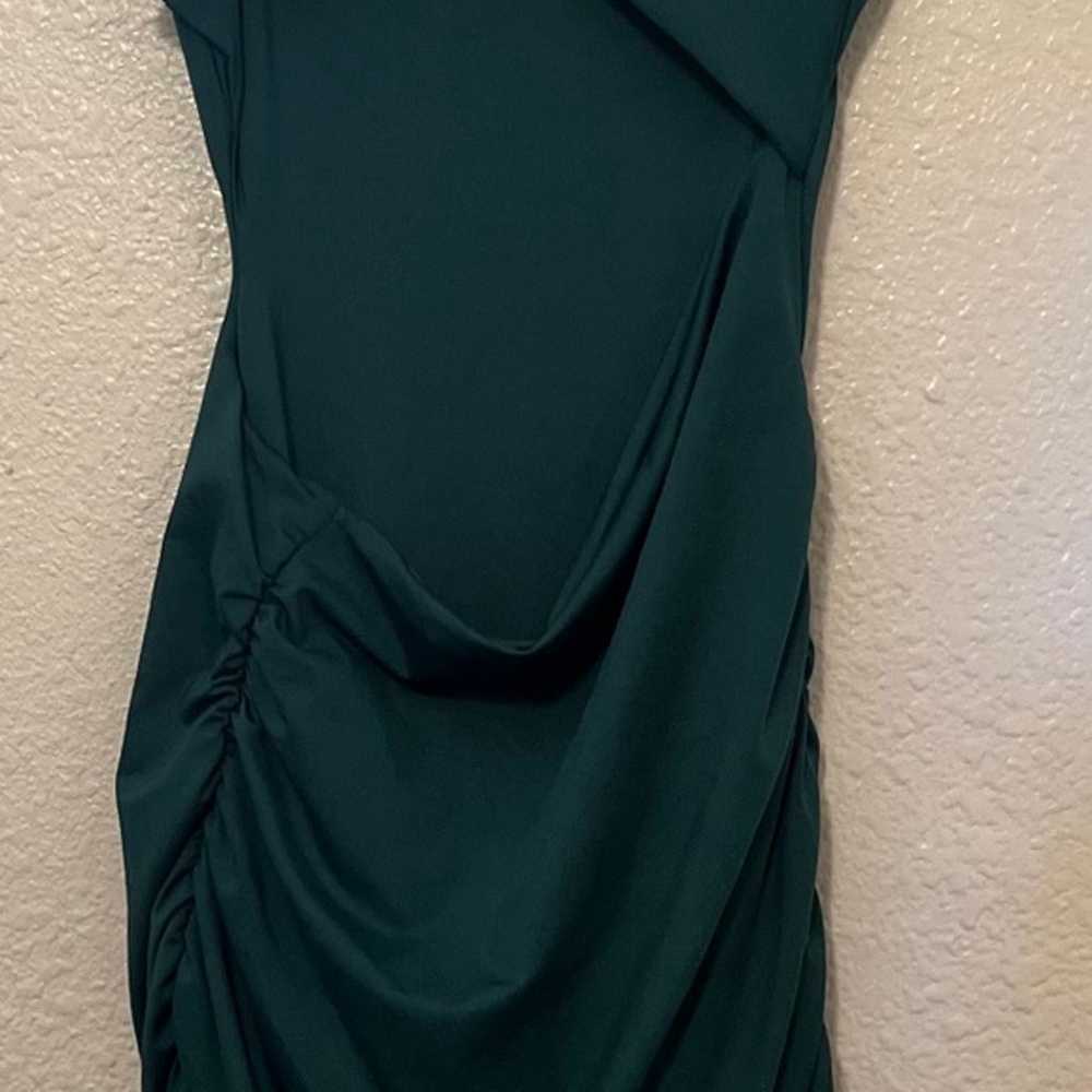 Oh Polly Asymmetrical Mini Dress Emerald Green Wo… - image 3