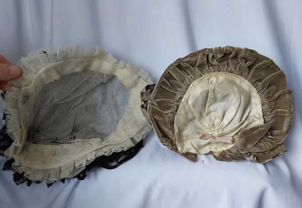 Antique c1880s Ladies Hat Tulle Lace, Silk, Steel… - image 5