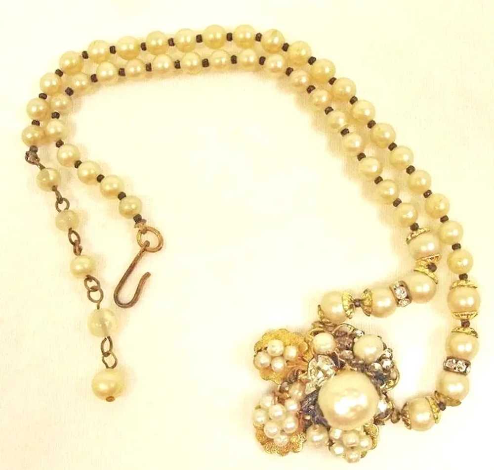 Vintage Necklace - Robert DeMario - Cluster Baroq… - image 2