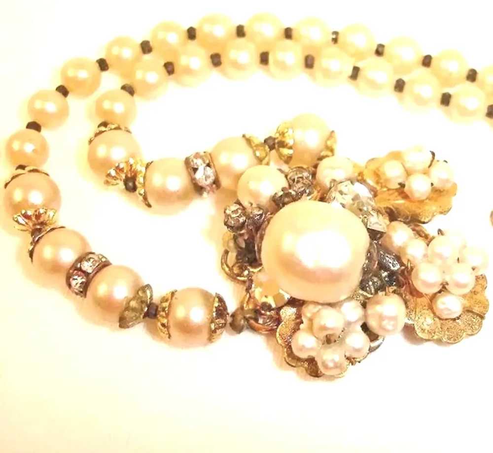 Vintage Necklace - Robert DeMario - Cluster Baroq… - image 6