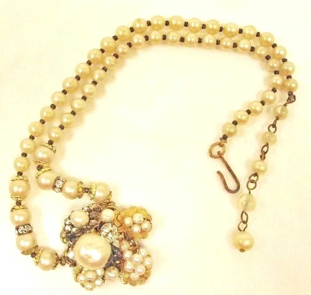 Vintage Necklace - Robert DeMario - Cluster Baroq… - image 7