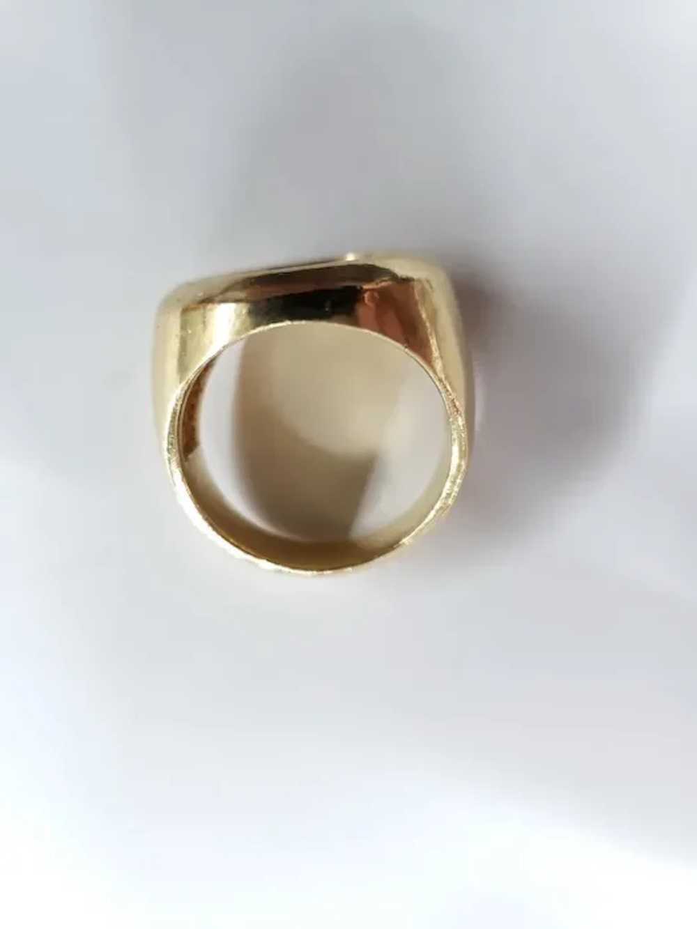 14K Yellow Gold Ring With 24K Liberty Coin - image 4